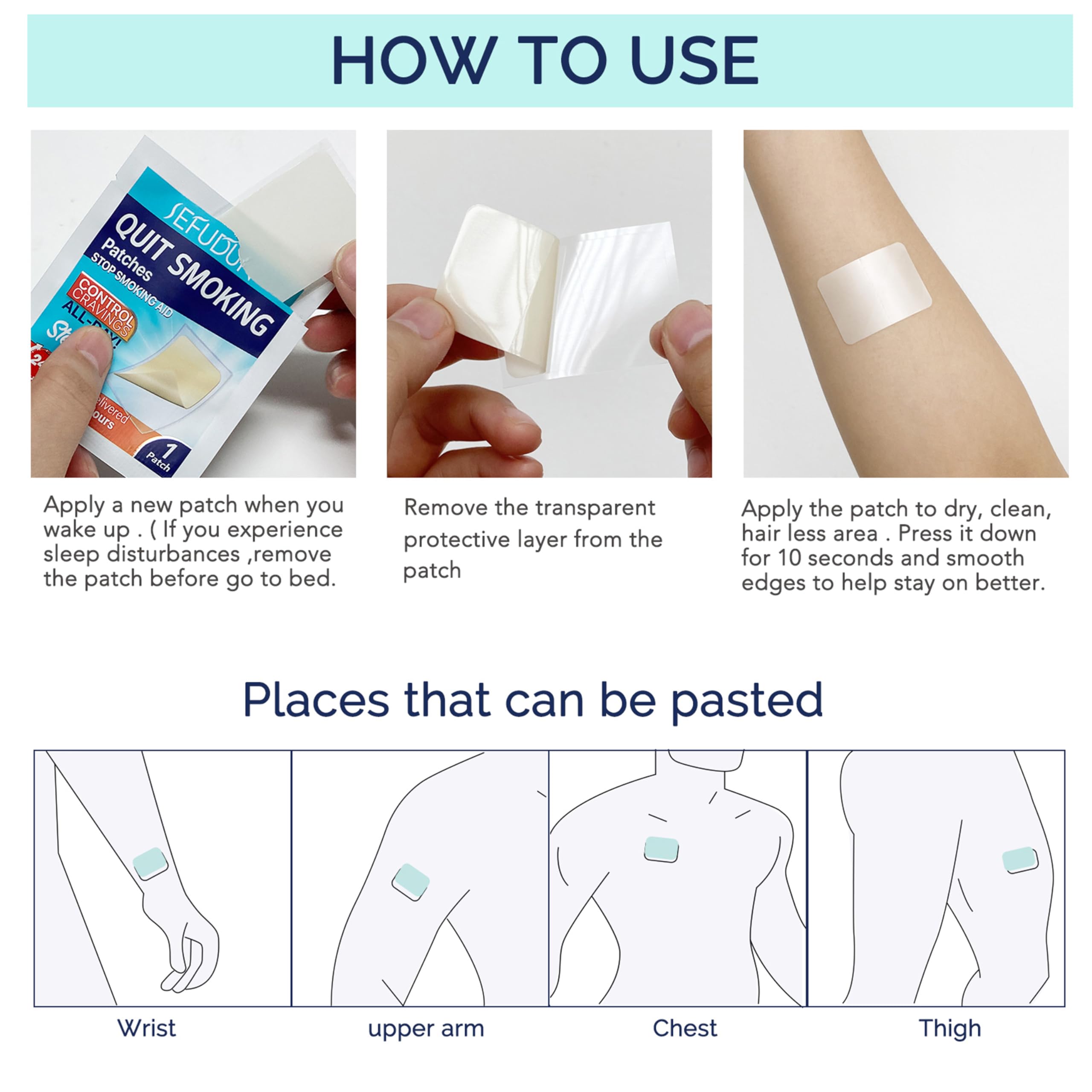 Quit Smoking Patches Step 2, 14mg Stop Smoking Aid, Transdermal System Patch, 30 Count, Quit Smoking Stickers Delivered Over 24