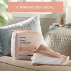 McKesson Ultra Underpads, Adult Incontinence Bed Pads, Chux, Disposable, Heavy Absorbency, 30 in x 36 in, 100 Count