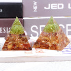 SUNYIK Orgone Pyramid & Orgone Pendulum Set, Tree of Life Orgonite Energy Generator & Orgone Crystal Points Pendulum for Divinat