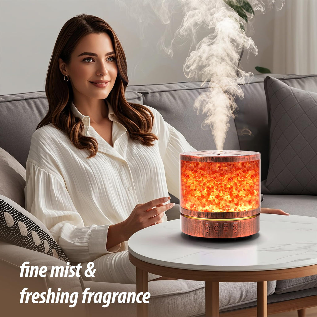 Essential Oil Diffuser Aromatherapy Diffusers for Essential Oils Large Room, Himalayan Salt Lamp Ultrasonic Aroma Diffusers for