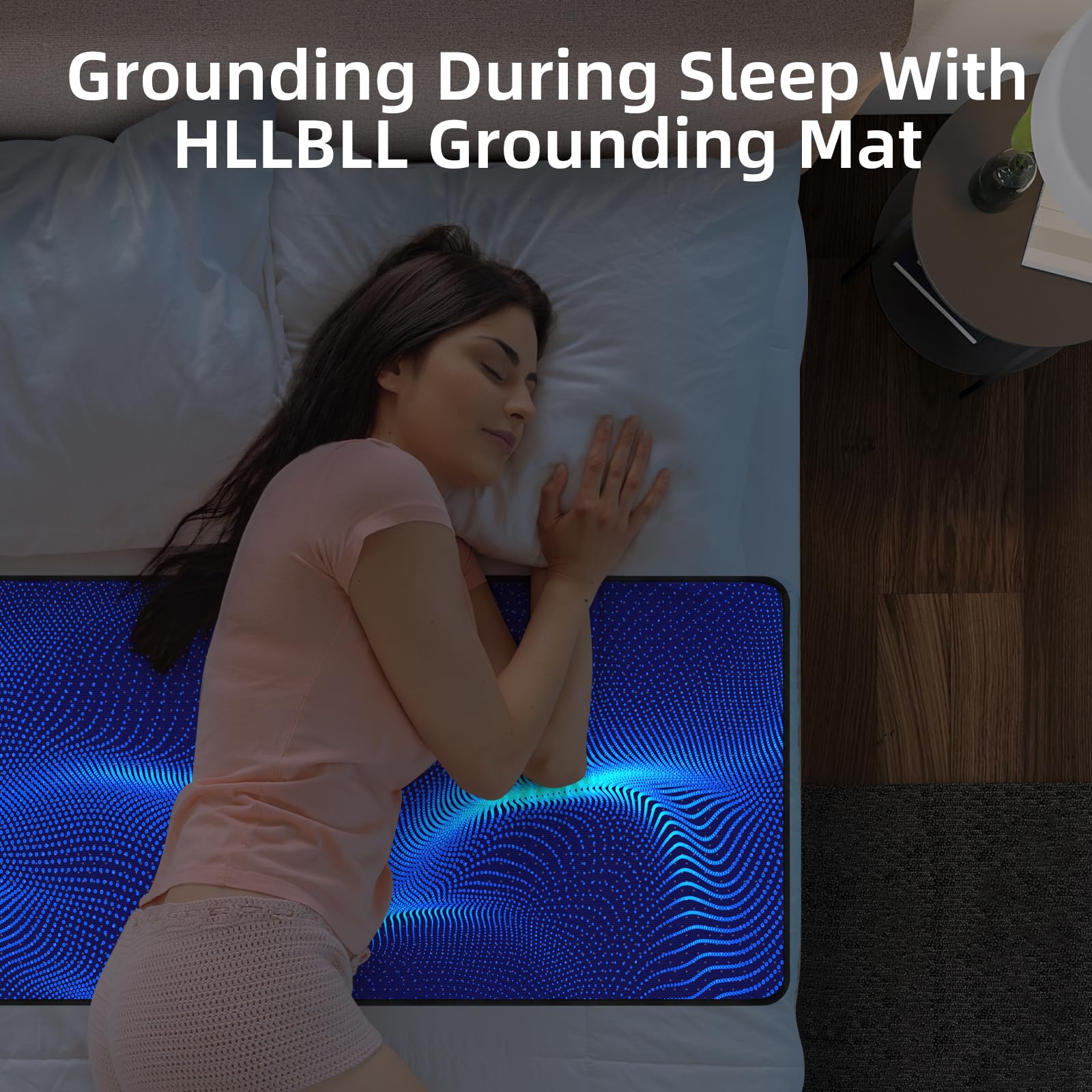 Grounding Mat for Improved Sleep, Reduced Anxiety, Pain, Inflammation, Headache Relief, Balance. Grounded Therapy- (Black, King