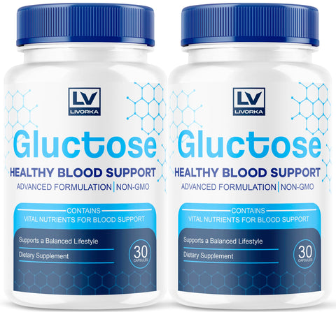 (2 Pack) Gluctose Advanced Blood Support, Gluctose, Gluctose - Advanced Blood Support Supplement, Gluctose Supplement Support Ca