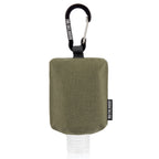 2nd Childhood Hand Sanitizer Holder Bag; Travel Size Empty 2 oz Refillable Bottle; Carabiner Clips on to Backpack or Purse