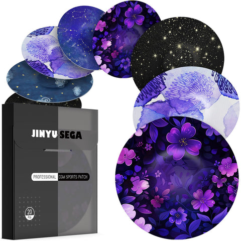 20pcs Sensor Covers for Libre 3 & Lingo Waterproof, Adhesive Patches for Lingo,Sweatproof CGM Protector,Lasts for 14 Days (Seren