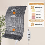 Weighted Heating Pad with Massager Electric Heating Pad for Back with Massaging Vibration, 3 Heating Levels & 3 Massage Types, X