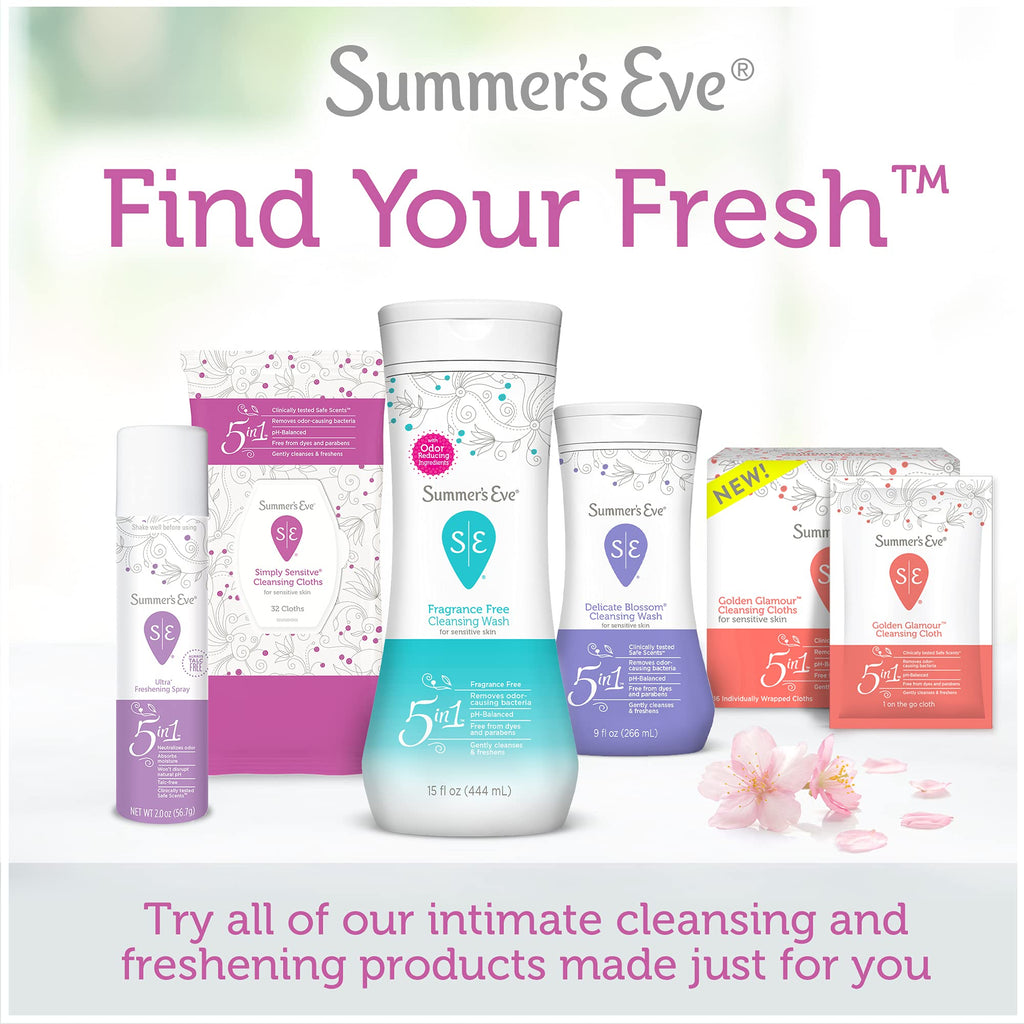 Summer's Eve Cleansing Cloths for Sensitive Skin - 32 ct - 2 pk