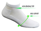 Yomandamor Mens Cotton Diabetic Low Cut Socks with Seamless Toe,5 Pairs