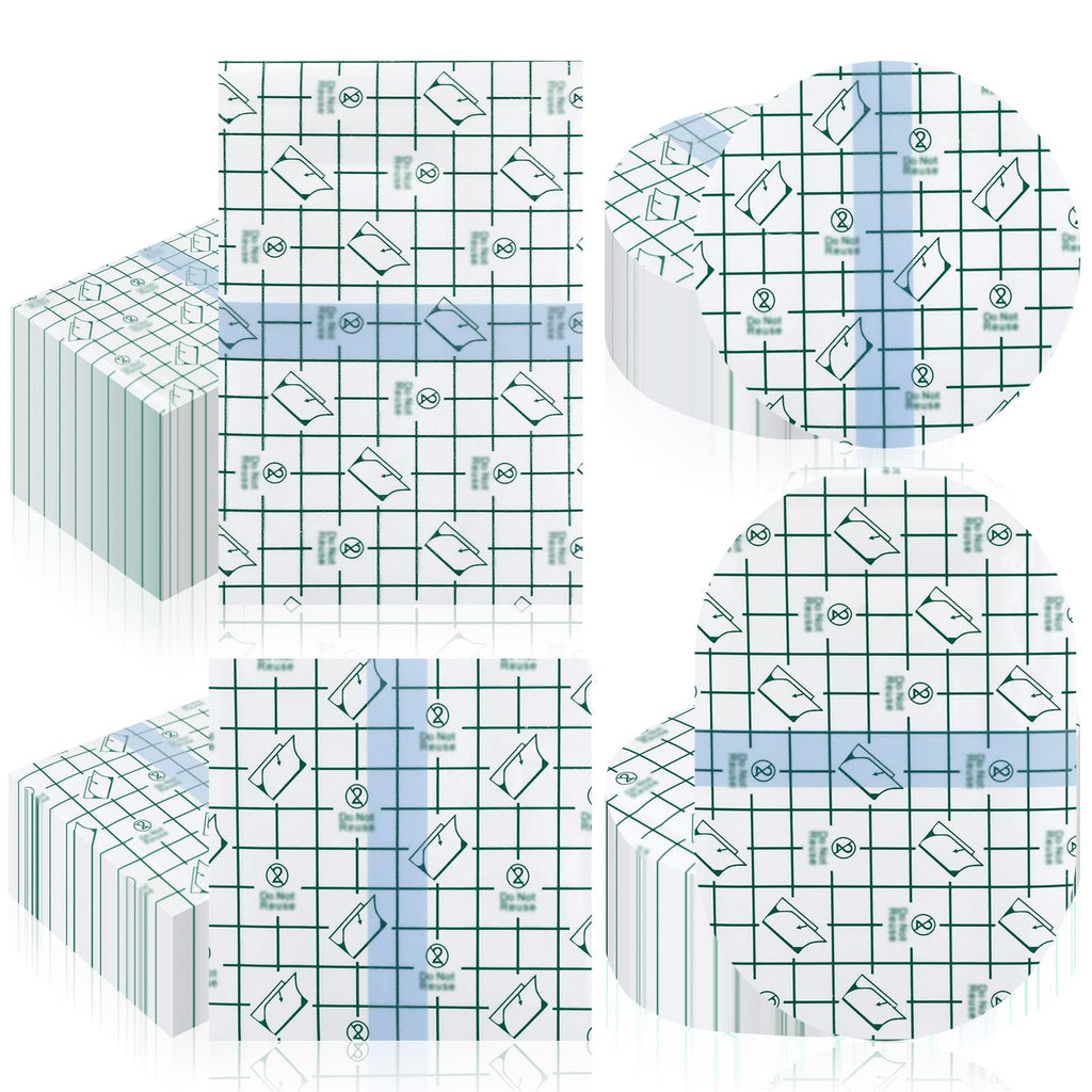 Nuanchu 100 Pieces Transparent Adhesive Bandage Waterproof Adhesive Skin Dressing Tape Transparent Film Dressing Bandages Clear 