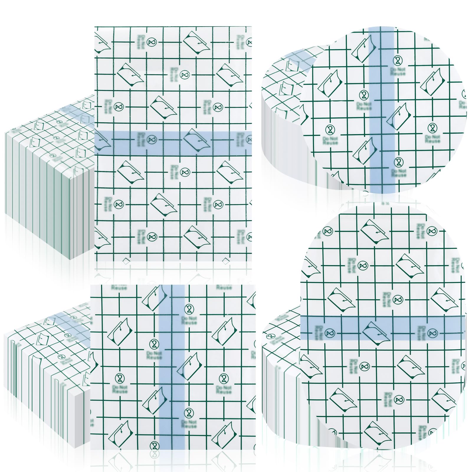 Nuanchu 100 Pieces Transparent Adhesive Bandage Waterproof Adhesive Skin Dressing Tape Transparent Film Dressing Bandages Clear 