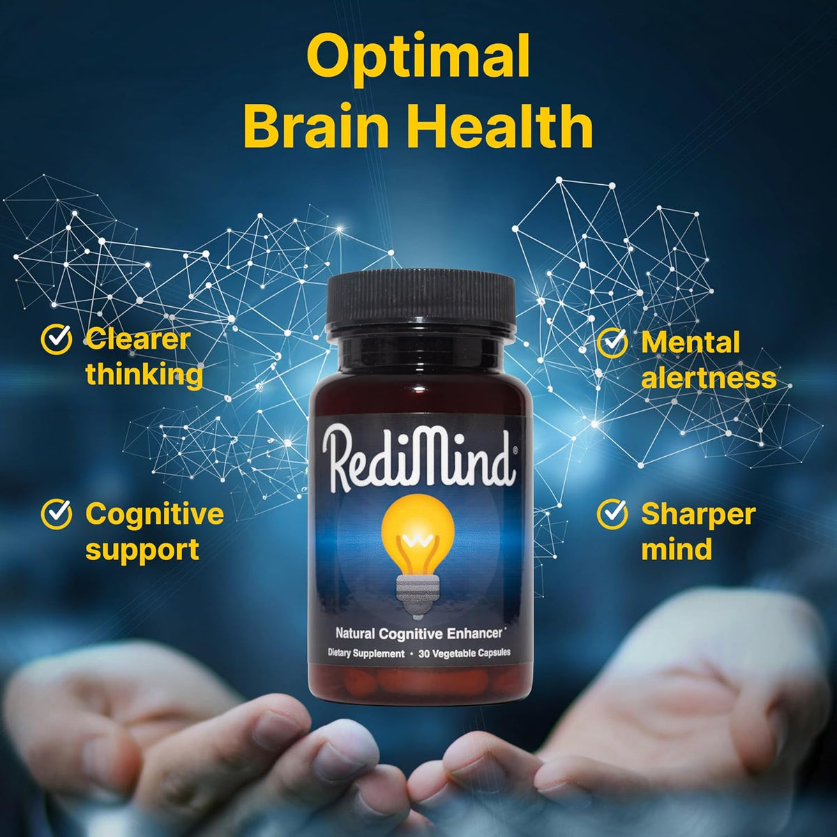 RediMind – Natural Cognitive Enhancement Supplement for Memory, Focus & Mental Clarity