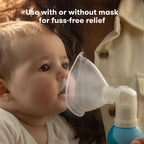 Frida Baby NoseFrida Saline Mist Nasal Inhaler & Mask, Nasal Decongestant Spray for Congestion Relief & Allergy Relief for Babie