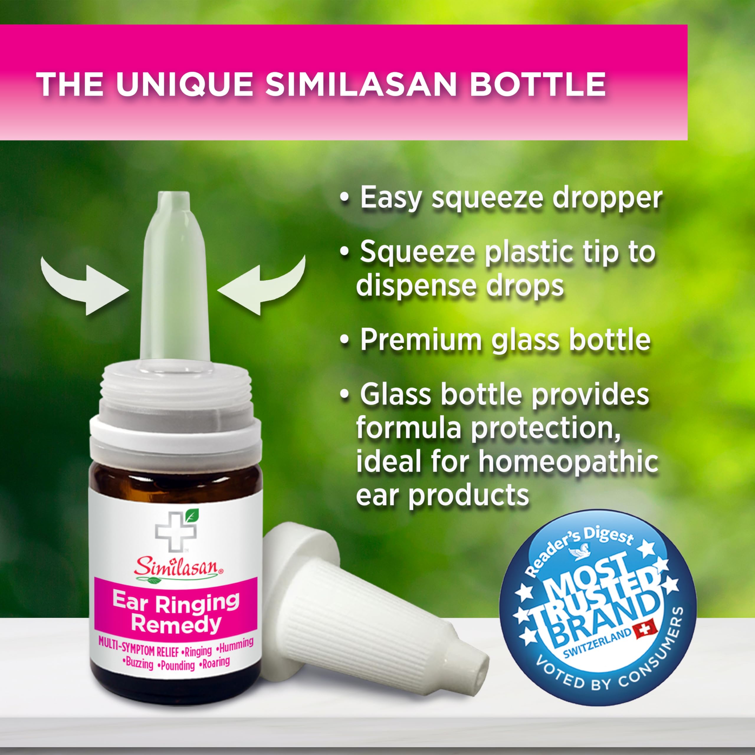 Similasan Ear Ringing Remedy Drops 0.33 Ounce, for Temporary Multi-Symptom Relief from Noise in the Ears, Ringing Ears, Buzzing