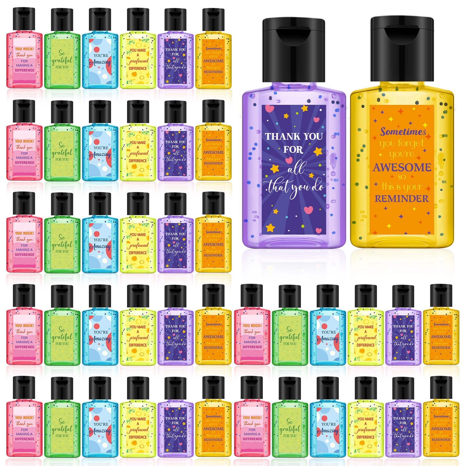 Frienda 24 Packs Mini Hand Sanitizer Bulk Hand Sanitizer Travel Size 1fl oz Baby Shower Favors for Guest Hand Soap Personalized 