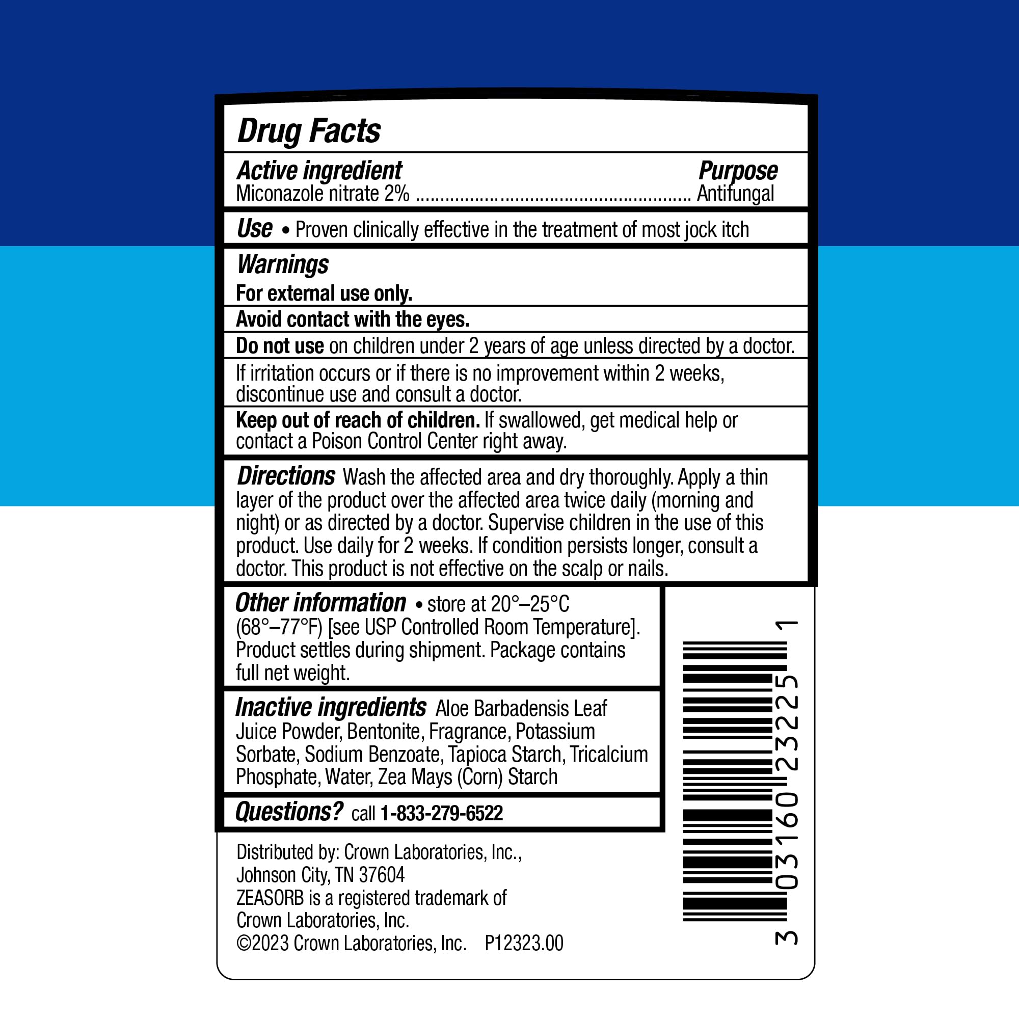 Zeasorb Super Absorbent Antifungal Treatment Powder for Jock Itch, Dermatologist Recommended, Attacks & Absorbs Moisture, Patent