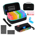 BEFUNZL Monthly Pill Organizer, Medicine Organizer Box with Portable Hard Shell and Pill Cutter, 31 Day Pill Holder with Weekly 