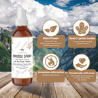 SOUL STICKS White Sage & Cinnamon Smudge Spray - 3.5oz Smokeless Energy Mist with Quartz Crystals - Non-Toxic Cleansing Spray fo