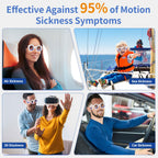 Hion Motion Sickness Glasses,Relieve Carsickness Airsickness Seasickness Ultra-Light Portable Nausea Vertigo Glasse, No Lens Liq