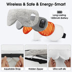 Heated Eye Mask, Cordless Rechargeable Eye Compress, Eye Relief, Improved Sleep, Washable Eye Mask, 4 Heat Levels, 4-Level Timin