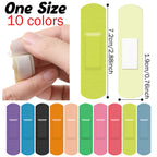 Jetec Flexible Fabric Adhesive Bandages Bulk Colorful Cloth Bandages 10 Colors Flexible Protection & Wound Care Fingertip Slight