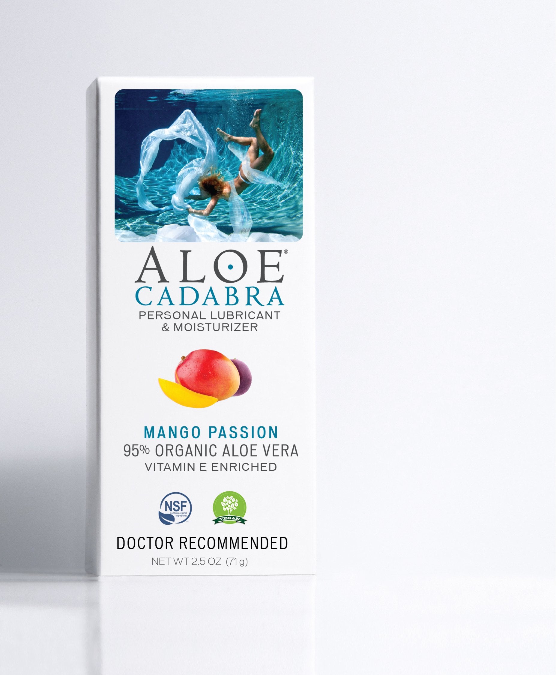 Aloe Cadabra Flavored Personal Lubricant Organic Passion Lube for Women, Men & Couples, Mango Passion 2.5 Ounce