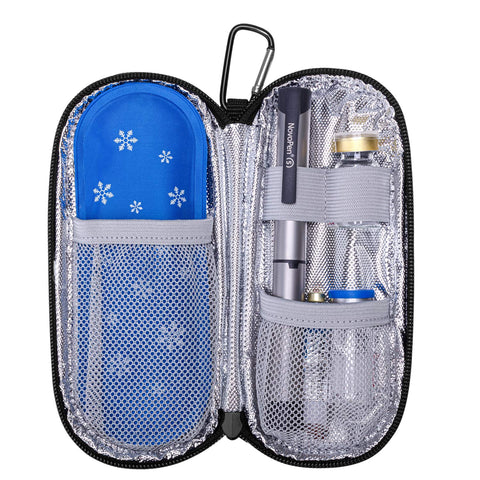 Yarwo Insulin Cooler Travel Case, Diabetic Medication Organizer with 2 TSA Approved Ice Packs for Insulin Pens and Other Diabeti