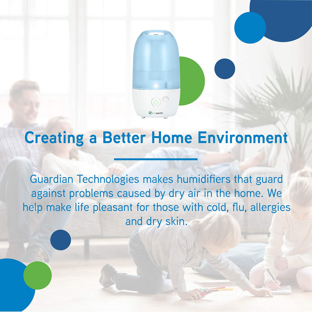 PureGuardian Ultrasonic Cool Mist Humidifier with Aromatherapy Tray, 70-Hour Run Time, 1-Gallon Tank Capacity, 320 Sq. Ft. Cover