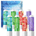 HUALIJIA Nasal Sticks (8 Pack), Nose Inhaler Stick with Essential Oils + Menthol (Mint, Wintermint, Tropical, Lavender) - Enhanc