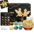 Aovila Gemini Birthday Gifts for Women - Gemini Candle Holder Crystals Birthstones Box Set - Zodiac Astrology Horoscope Gifts fo