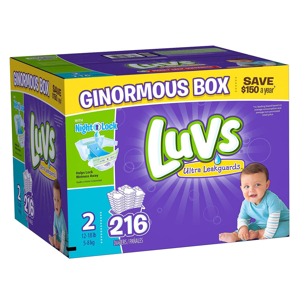 Luvs Diapers, Size 2, 216 Count
