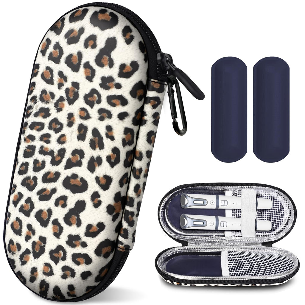 MOSLA Insulin Cooler Travel Case for Diabetic Organize Medication Insulated Cooling Bag with 2 Ice Packs for Insulin Pens and Ot