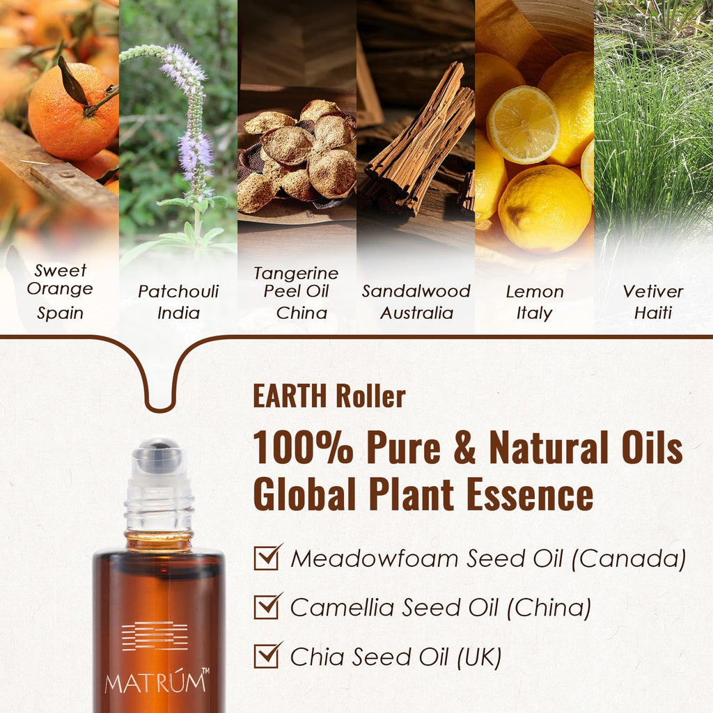 MATRUM Massage Oil Roll On Five Element (Water + Earth)