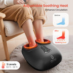 COMFIER 2025 Upgrade shiatsu Foot Massager for Neuropathy,Plantar Fasciitis,Foot Massager with Heat,Remote Control,Pause Functio