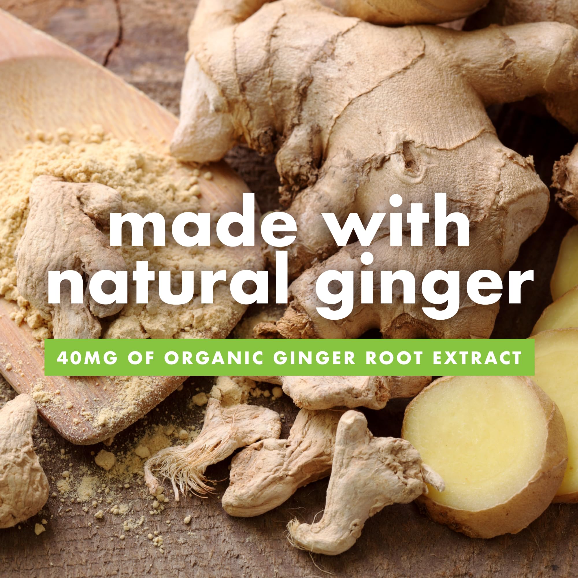 Bonine Ginger Root Extract Liquid Capsules - Non-Drowsy Motion Sickness Relief - 40 mg Ginger Supplement for Morning Sickness &