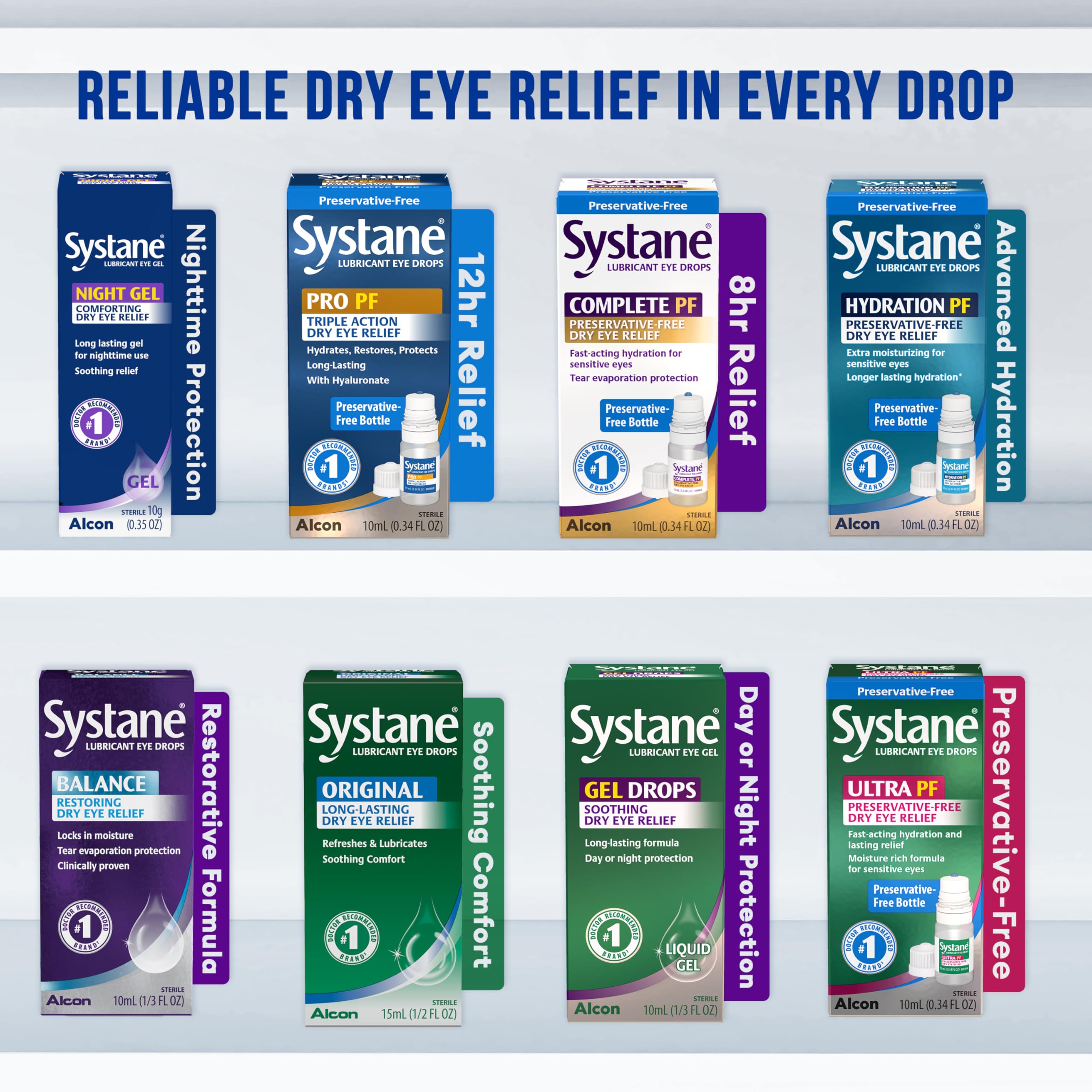 Systane Lubricant Eye Gel, Nighttime, 0.35-Ounces (package may vary)