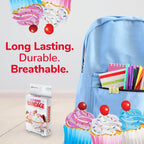 BioSwiss Bandages, Cupcake Shaped Self Adhesive Bandage, Latex Free Sterile Wound Care, Fun First Aid Kit Supplies for Kids, 24
