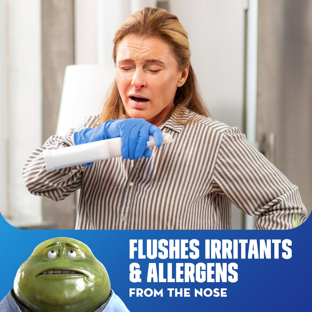 Mucinex Sinus Saline Nasal Spray & Sinus Rinse, Drug-Free, Additive Free, Non-Drowsy Nasal Irrigation with 2-in-1 Jet + Mist Spr