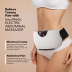 Abdominal Massager - Electric Stomach Tummy Anti Cellulite Remover Machine for Flat Belly - Real Bian Stone Kneading Heat Relief