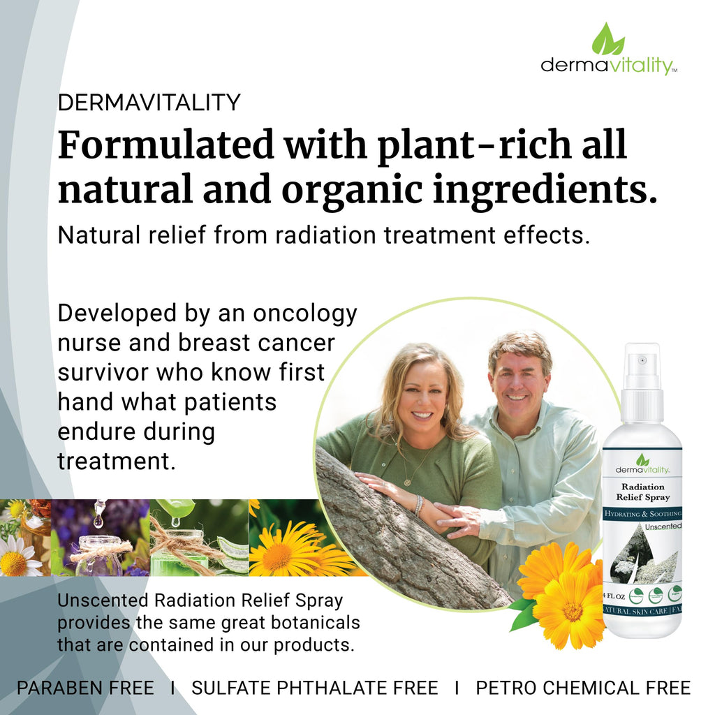 Radiation Burn Relief Spray - Calendula Spray for Radiation Treatment, Unscented, Fragrance Free, Natural Organic Plant Based Mo