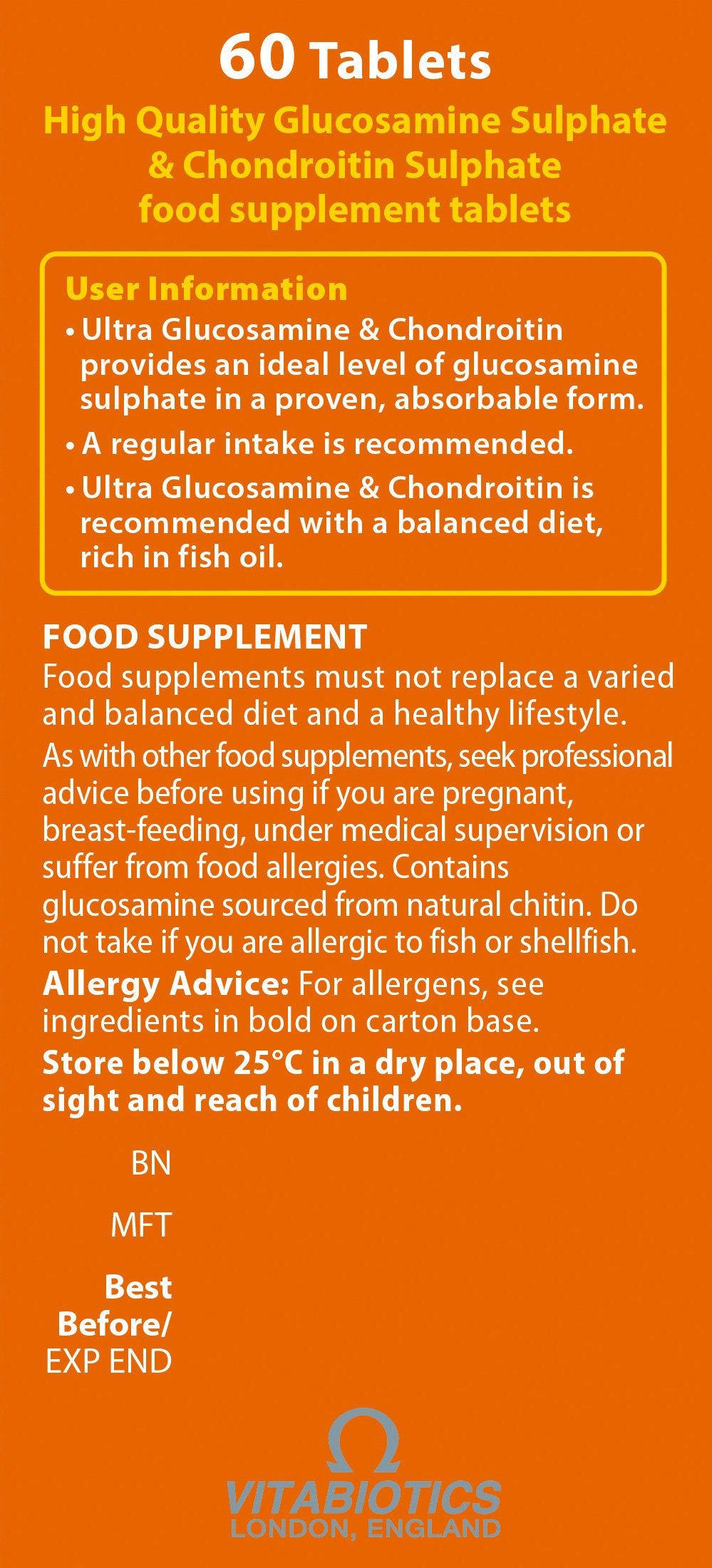 Vitabiotics Ultra Glucosamine and Chondroitin