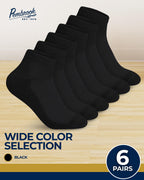 Pembrook Black Diabetic Socks for Men & Women | 6 Pairs | Wide Stretch Top Mens Diabetic Socks | Diabetic Socks for Men 9-12 | A