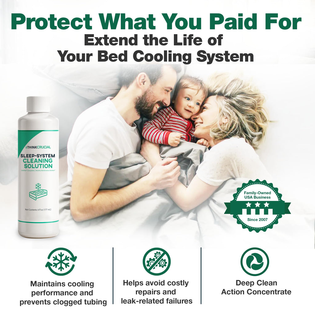 Think Crucial [30x Uses Sleep System Cleaner - Compatible with Chilipad, Chili Sleep Dock Pro, OOLER & Cube Cooling Pad Systems