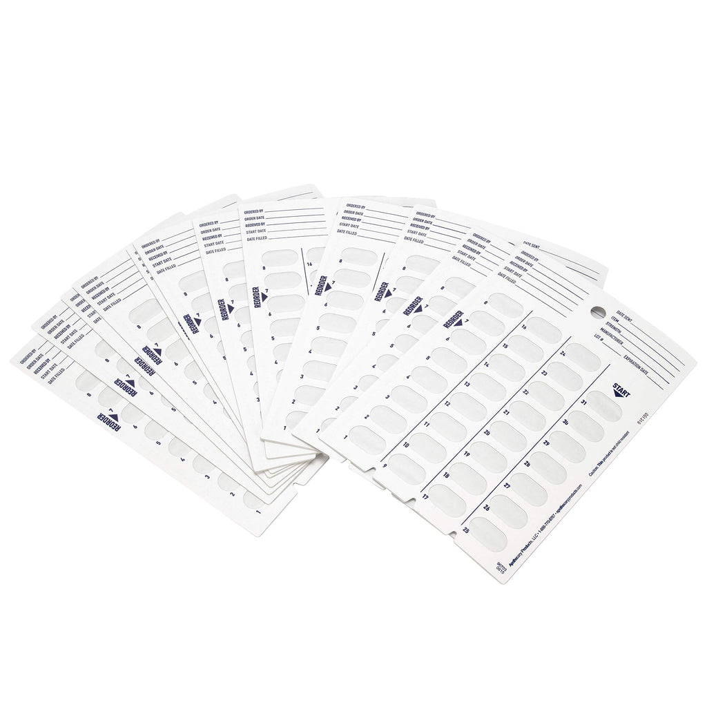 Ezy Dose Disposable (31-Day) Pill, Medicine, Vitamin Organizer Box | Monthly Planner Refill Pack | Kit includes 12 Cards and Bli