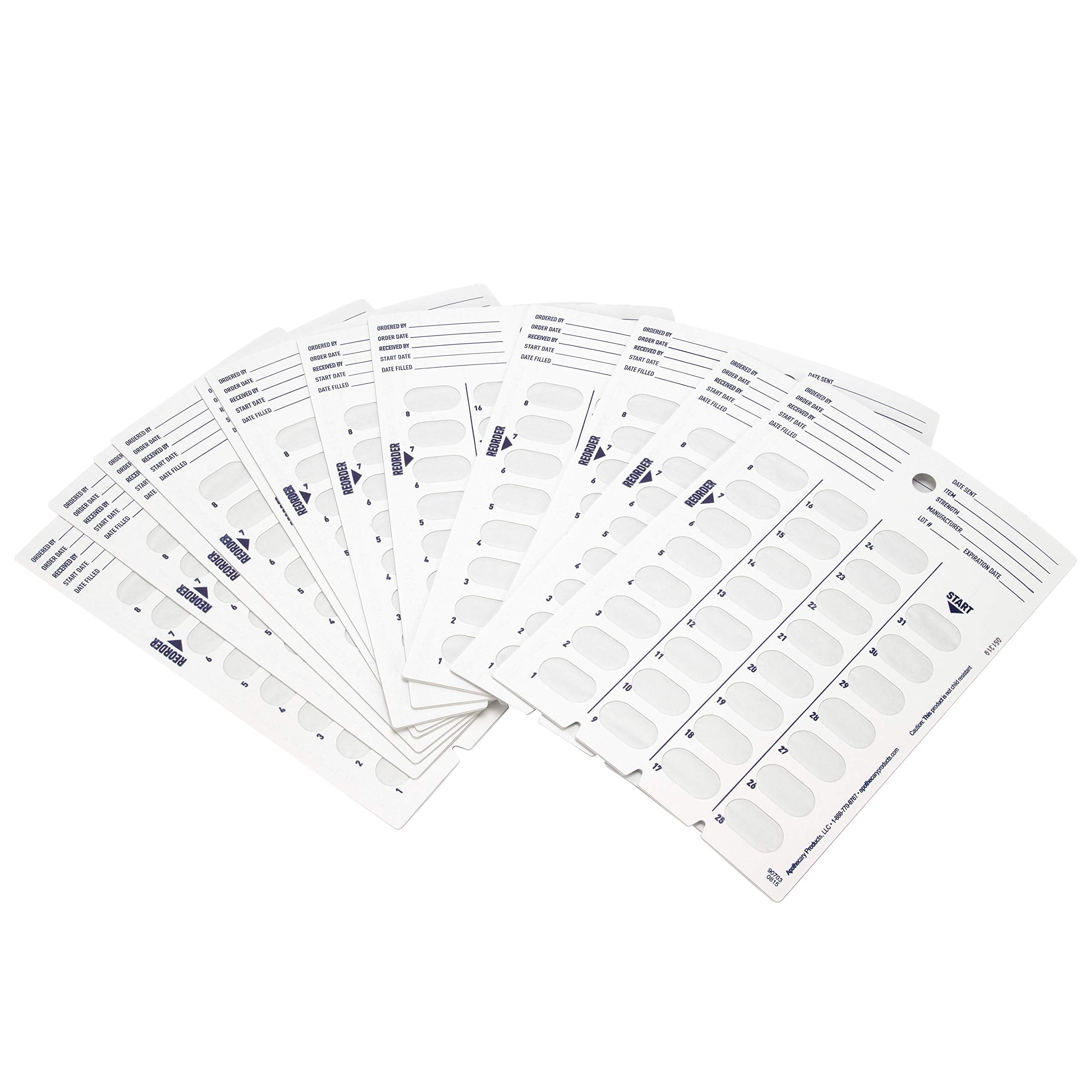 Ezy Dose Disposable (31-Day) Pill, Medicine, Vitamin Organizer Box | Monthly Planner Refill Pack | Kit includes 12 Cards and Bli