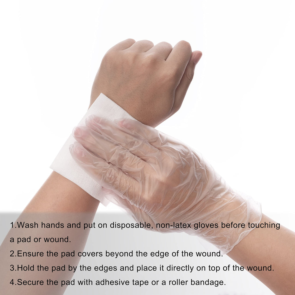General Medi Sterile Gauze Sponges, 4 x 4 Non-Woven Wound Pads - Individually Wrapped Highly Absorbent Sponges Pads for Cushioni