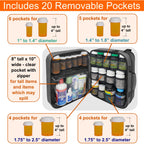 StarPlus2 Extra-Large 2-Compartment Modular Pill Bottle Organizer, Medicine Bag, Case, Carrier for Medications, and Medical Supp