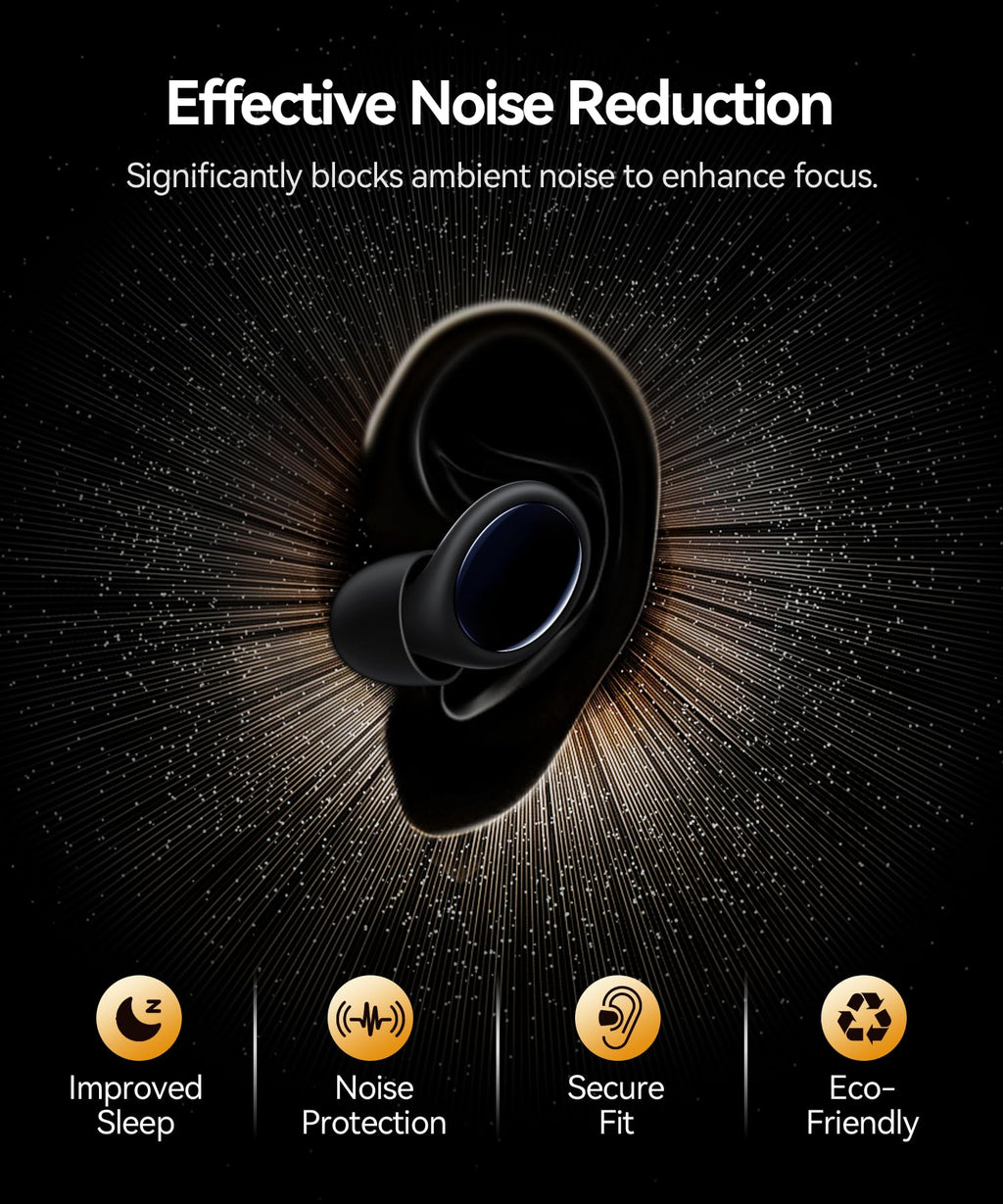 Ear Plugs for Sleeping Noise Cancelling, 45dB Noise Reduction Earplugs Silicone Concert Ear Plugs for Snoring, Shooting, Motorcy