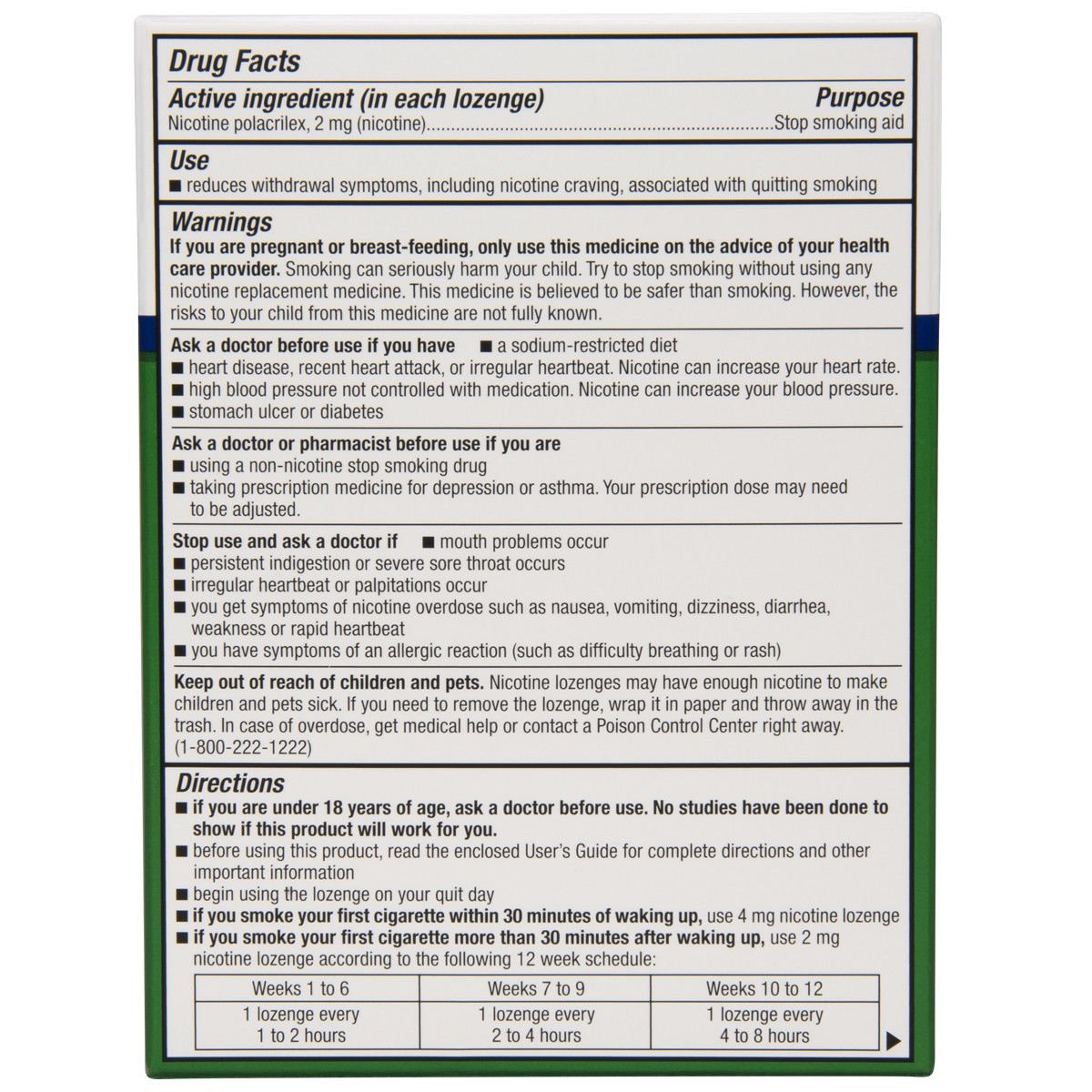 Equate Nicotine Lozenge Stop Smoking Aid, Mint Flavor 2 mg, 108 Lozenges