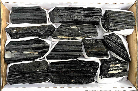 JIC Gem 2 Lb Large Black Tourmaline Crystals Stones Large Pieces Black Tourmaline Rocks Healing Crystals Bulk Raw Stones Collect