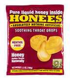 Honees Honey Filled Drops, Honey Cough Drops with Real Honey-Natural Sore Throat Relief-Nothing Artificial-Throat Coat Lozenges,