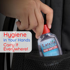Latalia Mini Hand Sanitizer - Pack of 12 Travel Hand Sanitizers - Unscented Mini Clean Scent Non-Drying Gel (55ml & 1.85 fl. oz)
